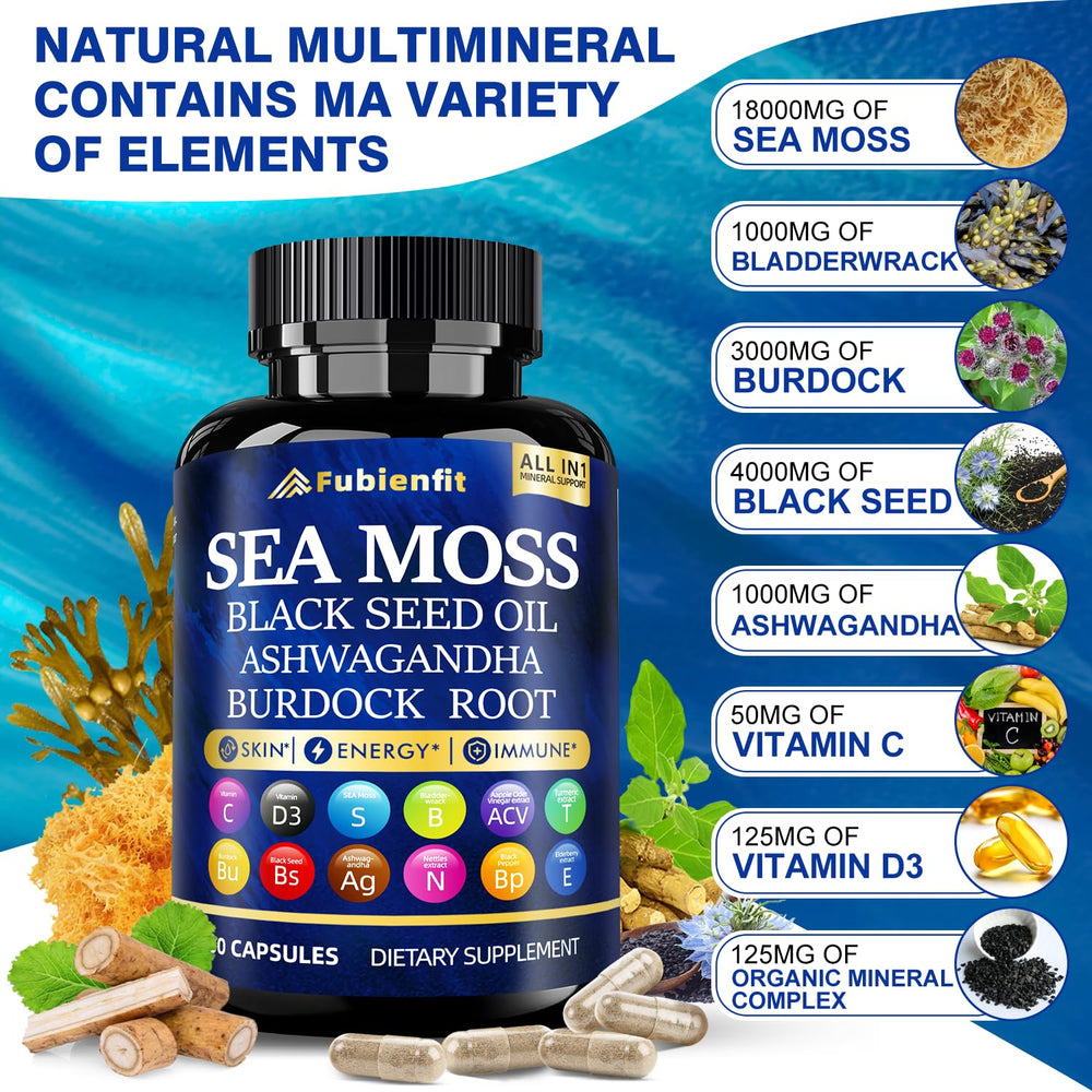 Immune support and digestion benefits from sea moss blend