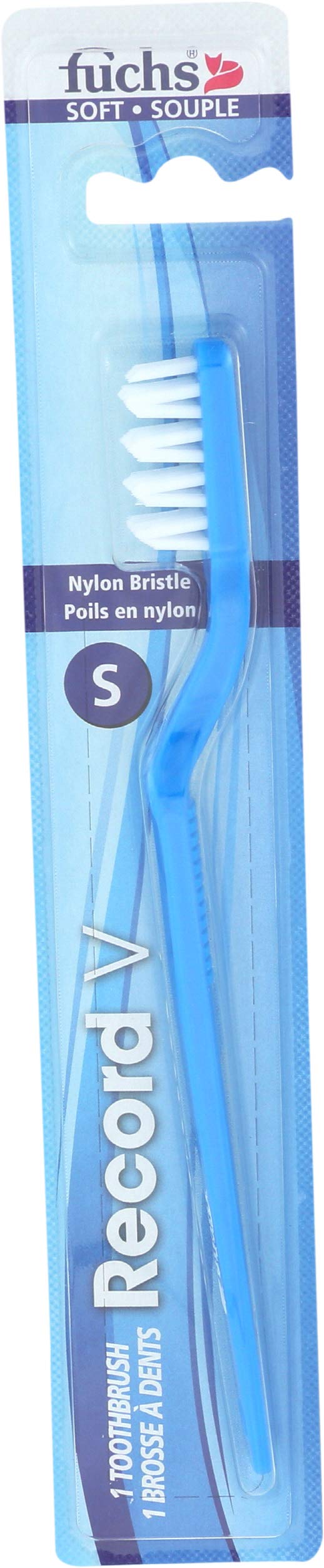 Fuchs Adult Soft Record V Nylon Bristle Toothbrush front view