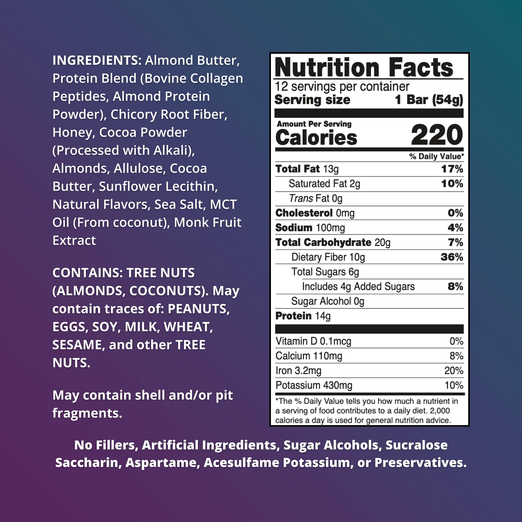 Fuel 4 Ever Chocolate Almond bar closeup shows chewy texture and nutty chocolate flavor.