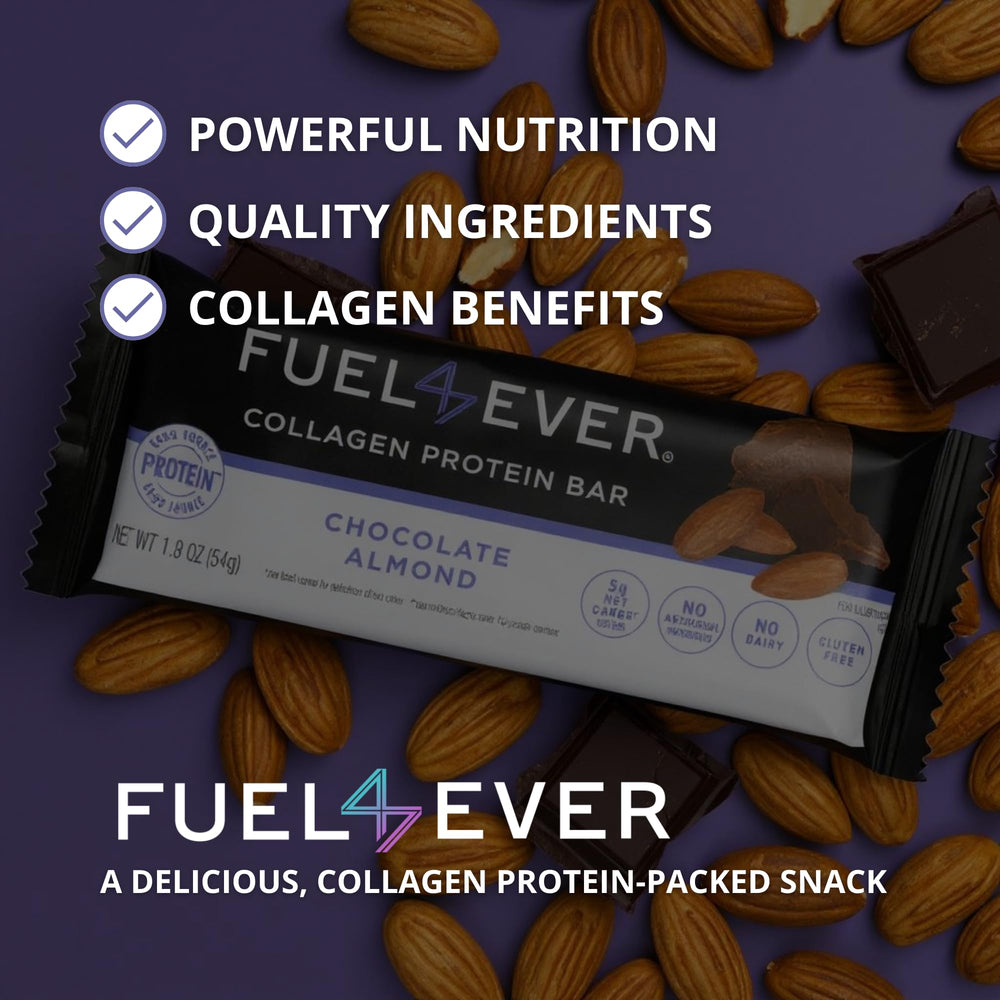 Fuel 4 Ever icons confirm gluten-free and dairy-free suitability for sensitive eaters.