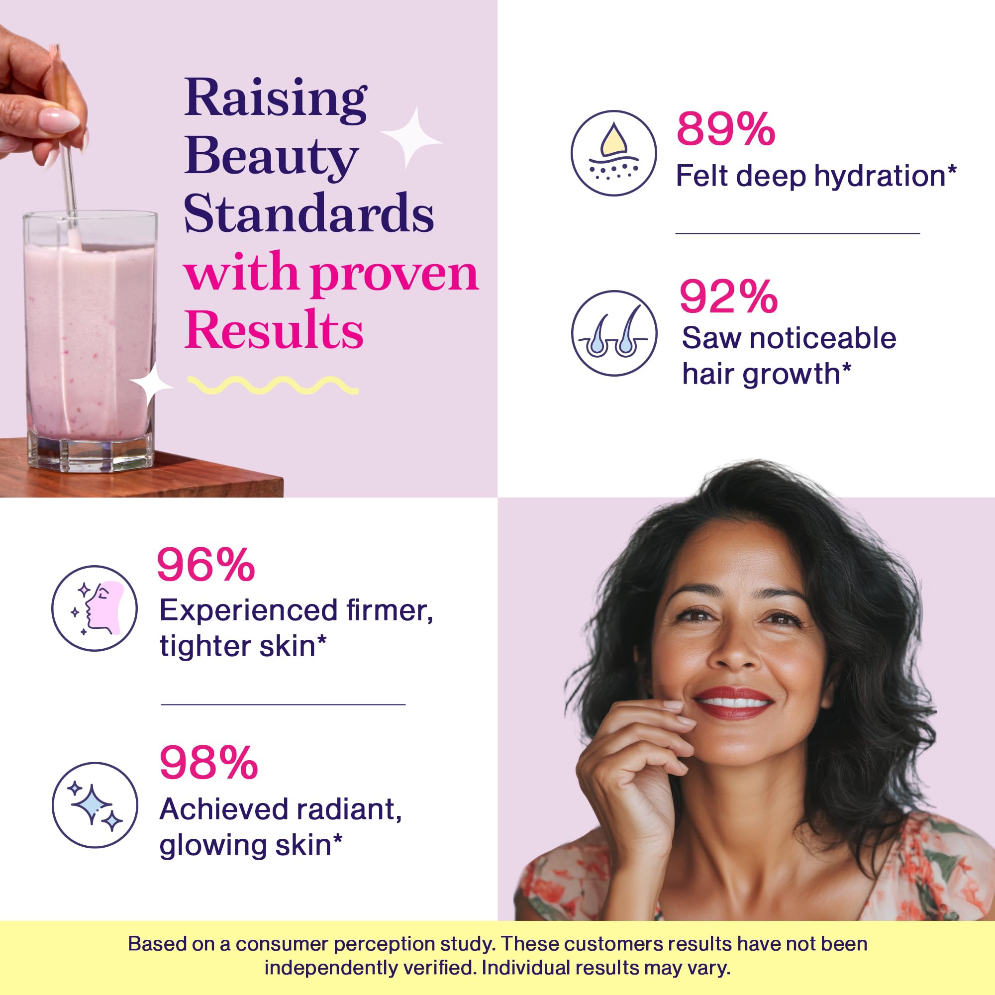 Ingredients area showing probiotics and enzymes for absorption