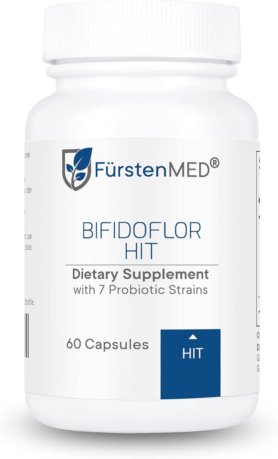 Hero image: FürstenMED Bifidoflor HIT probiotic bottle with 60 vegan capsules.