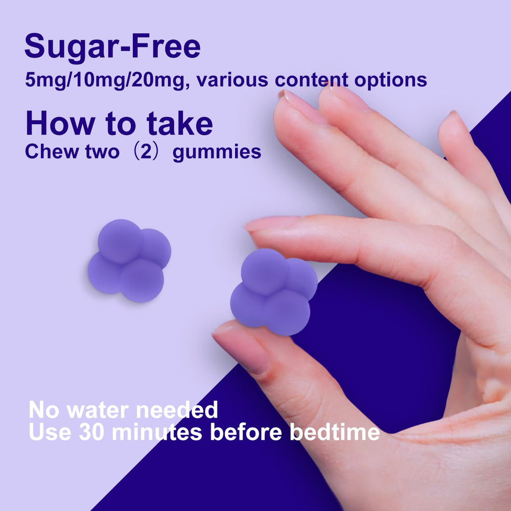 Close-up of FUJI ORCHARD Melatonin Gummies bottle with 5mg melatonin