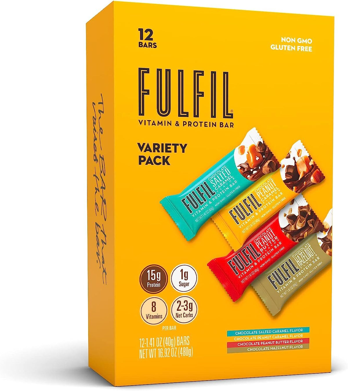 Fulfil Protein Bars best-sellers variety pack front view for an on-the-go snack.