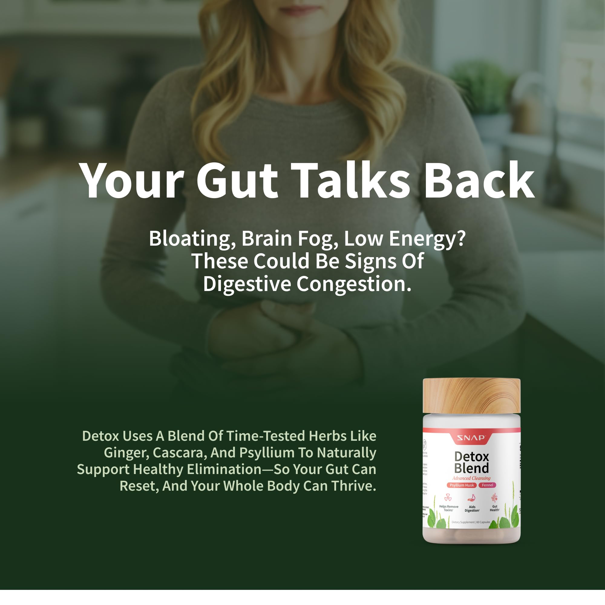 Full body detox support capsules for daily wellness