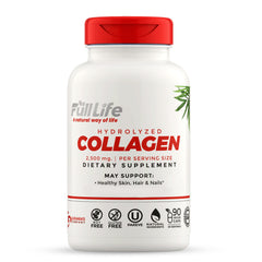 Full Life Hydrolyzed Collagen bottle with 90 veggie capsules
