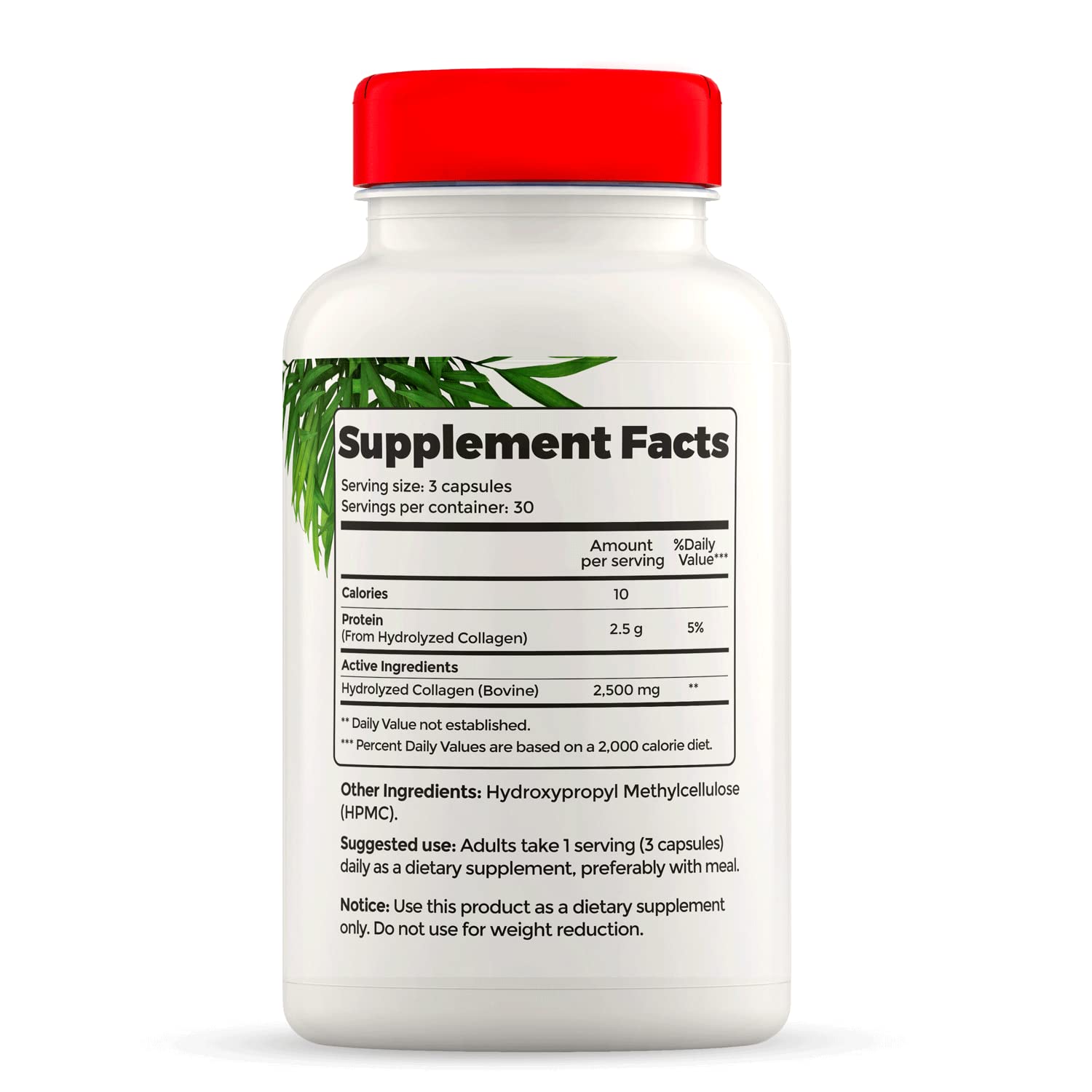 Serving details: 3 capsules per serving, 90 capsules per bottle