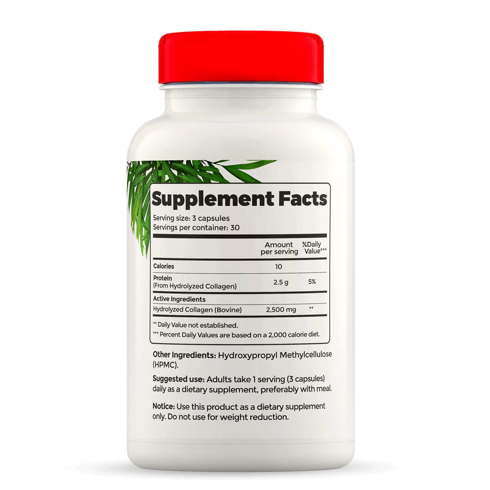 Serving details: 3 capsules per serving, 90 capsules per bottle