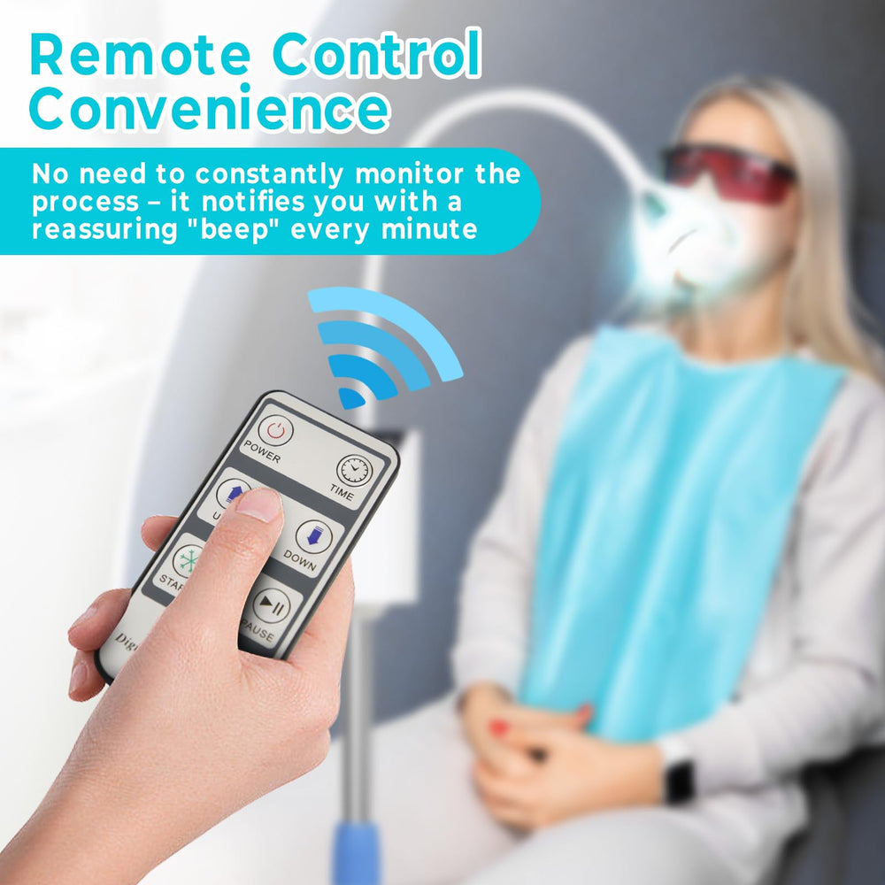 Full-mouth whitening setup ready for at-home use