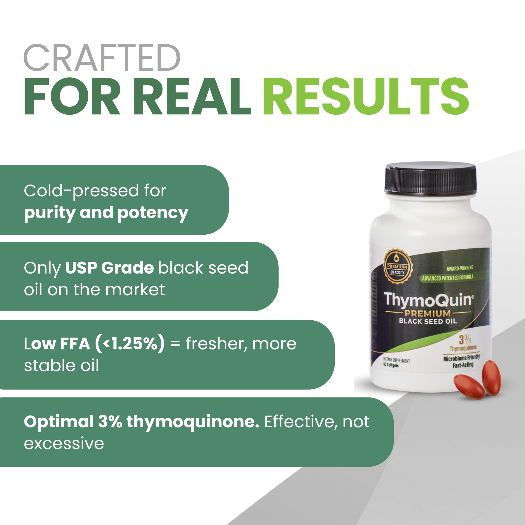 Full-spectrum black seed oil capsules close-up