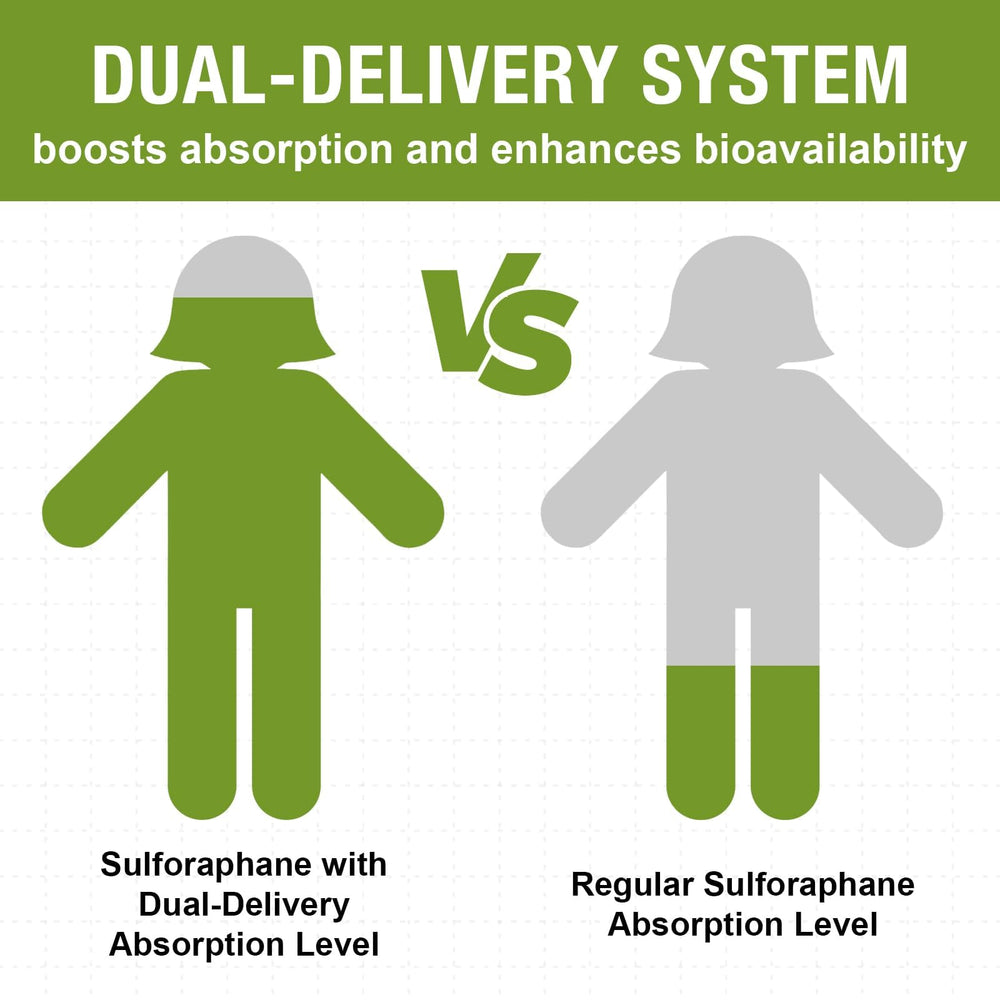 Full-spectrum broccoli extract 200 mg per serving infographic