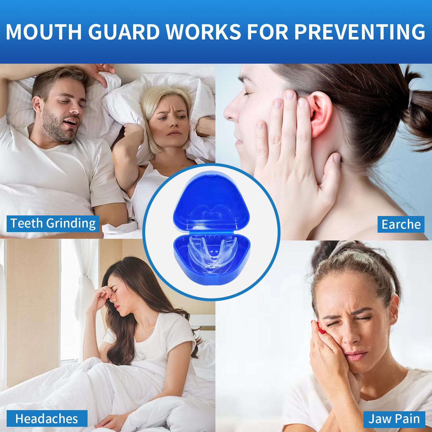 Mouth guard worn during sleep to prevent grinding