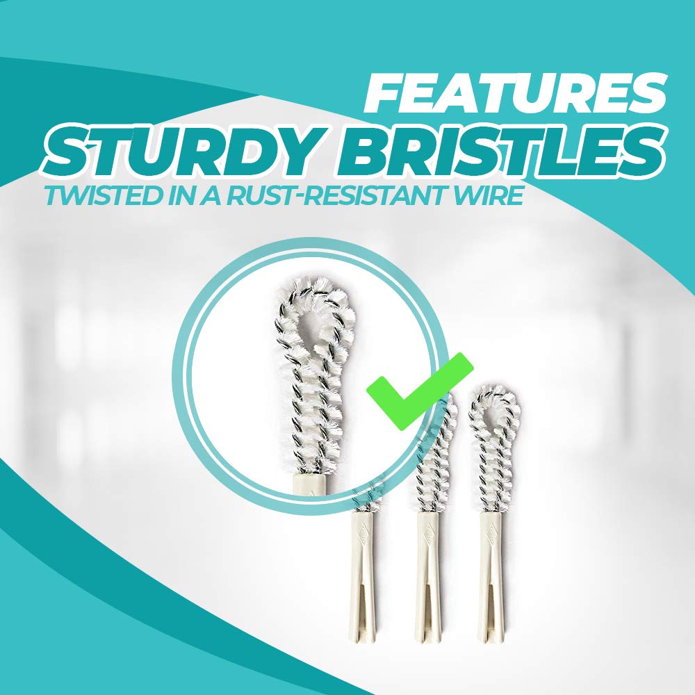 Ergonomic 6¾ inch handle of the Dental Plate Brush