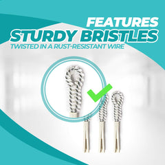 Ergonomic 6¾ inch handle of the Dental Plate Brush