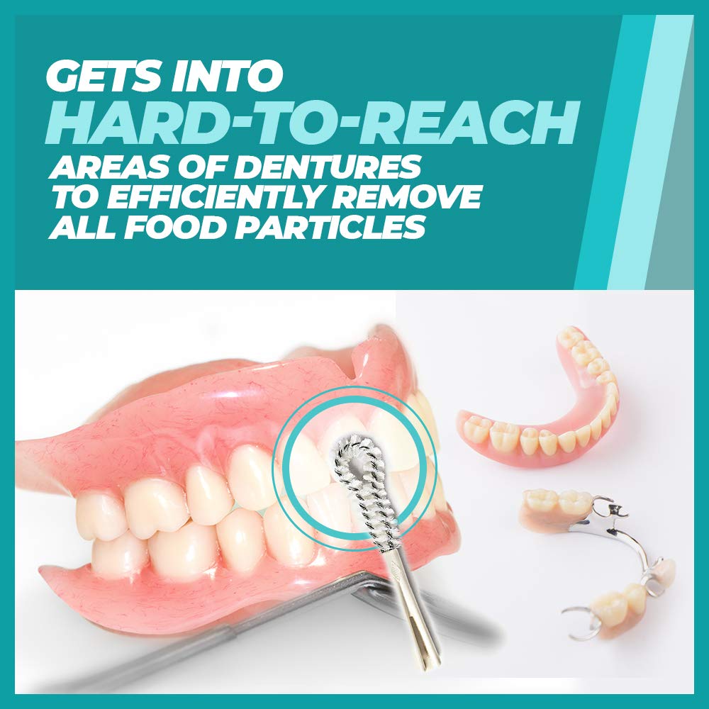 Dental Plate Brush cleaning dentures, dental plates and retainers