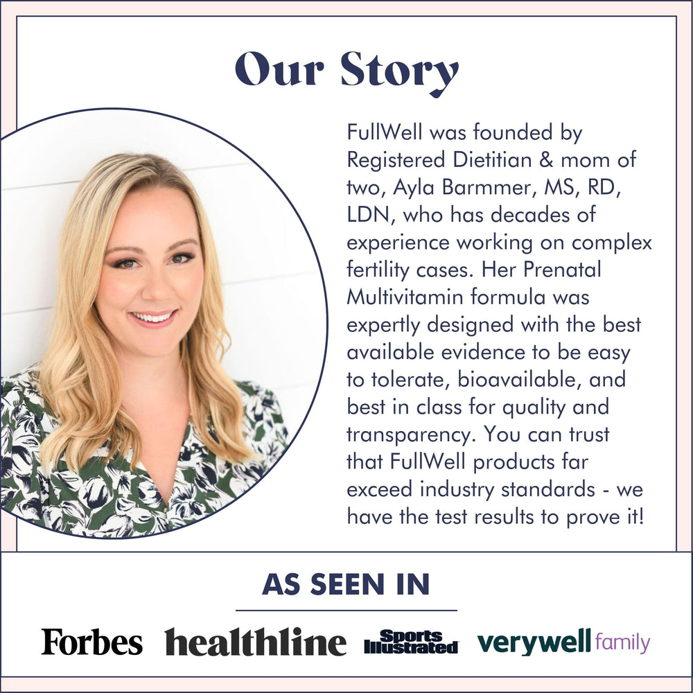 Third-party testing seal on FullWell Fertility Booster