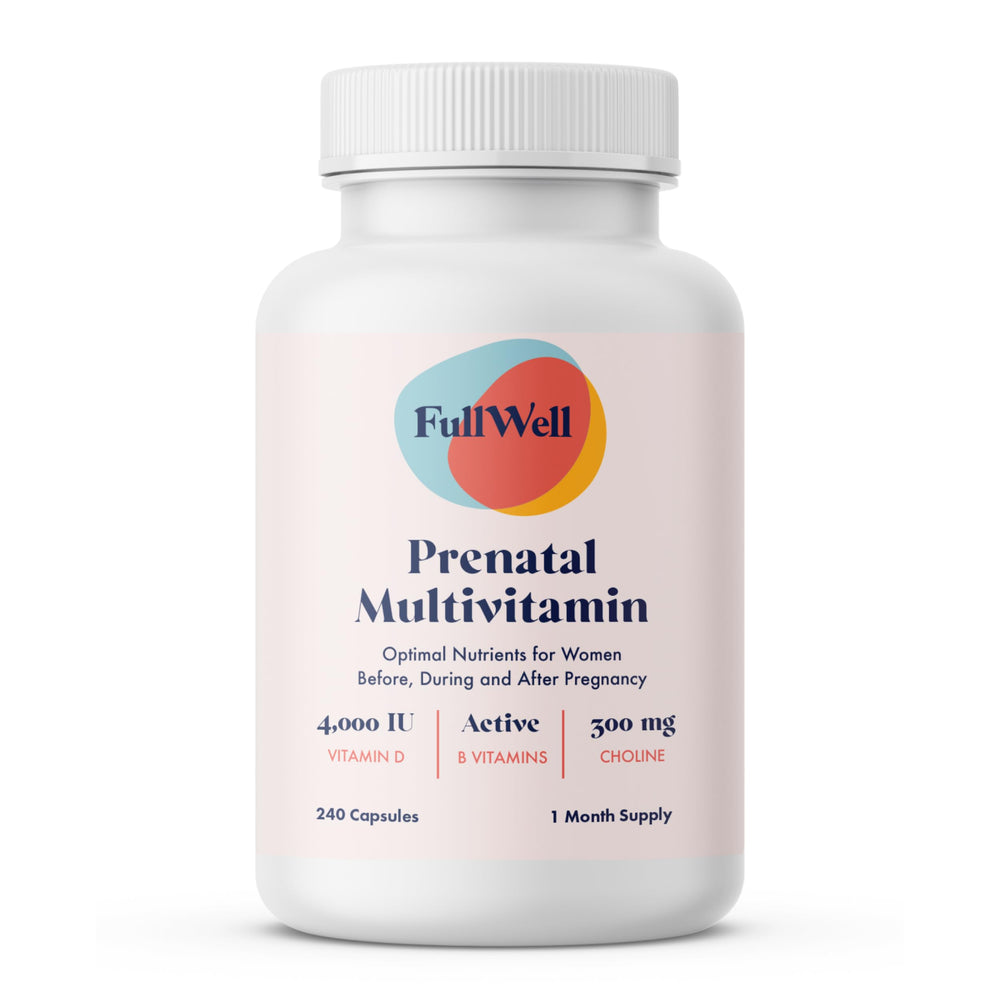 FullWell Prenatal Vitamins bottle front view