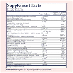 Side view of FullWell Prenatal Vitamin Lemon + DHA bottle with lemon label