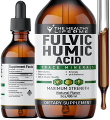 Fulvic Acid + 72 Trace Minerals bottle with label visible