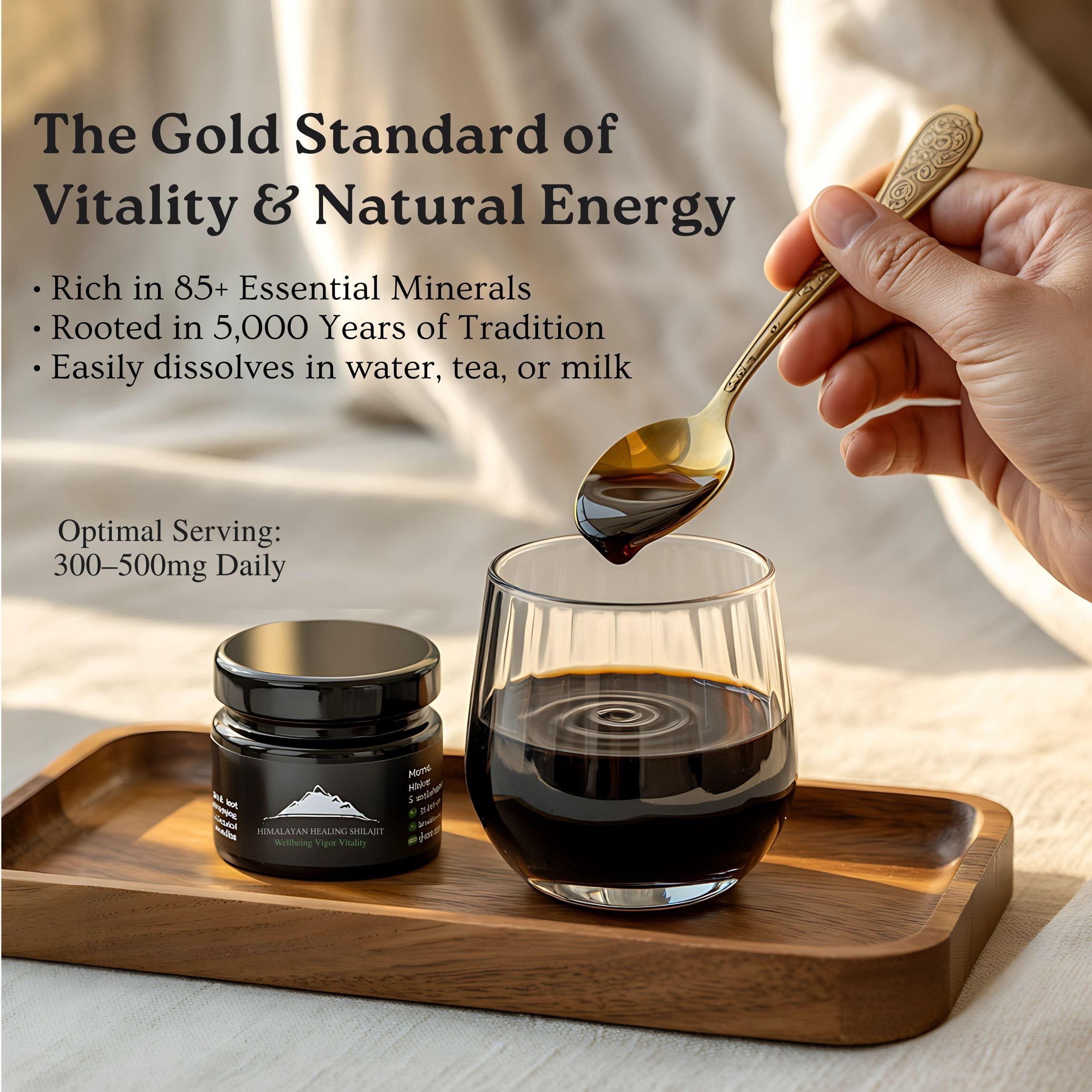 Shilajit resin with fulvic acid and minerals