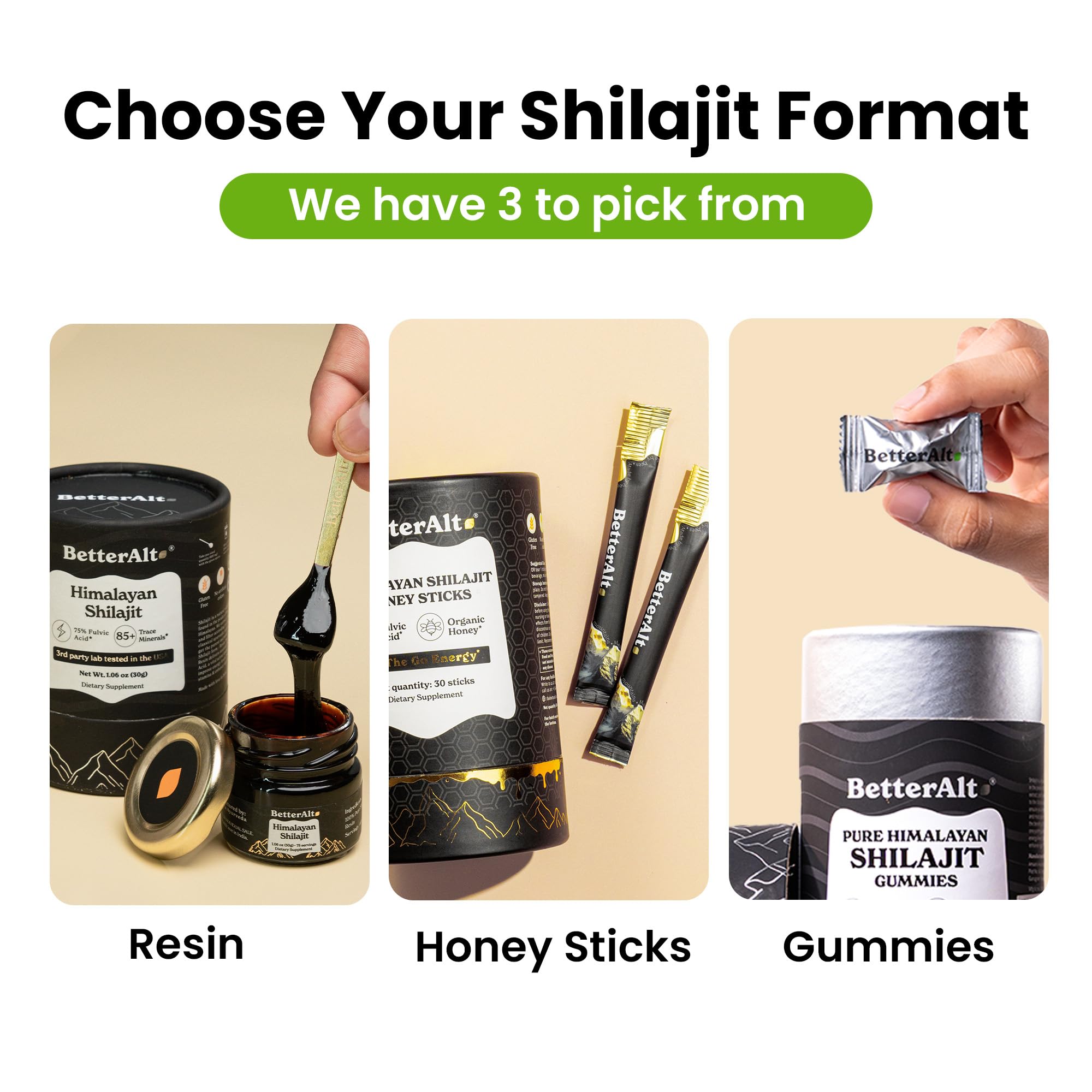 Shilajit gummies with 75 percent fulvic acid content