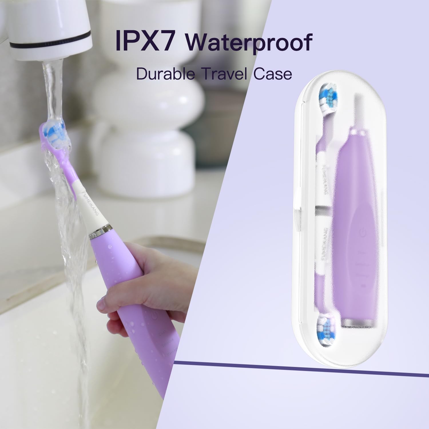 Travel case included for FUMEIKANG kids toothbrush