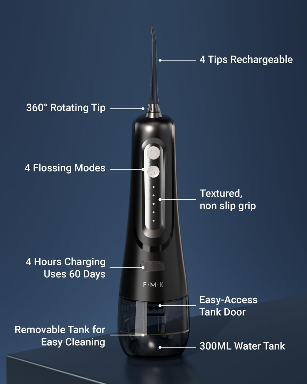 Water flosser nozzle attachments for FUMEIKANG kit