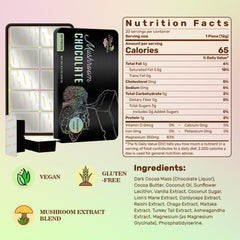 Assorted slices of vegan mushroom chocolate showing rich cocoa and mushroom blend