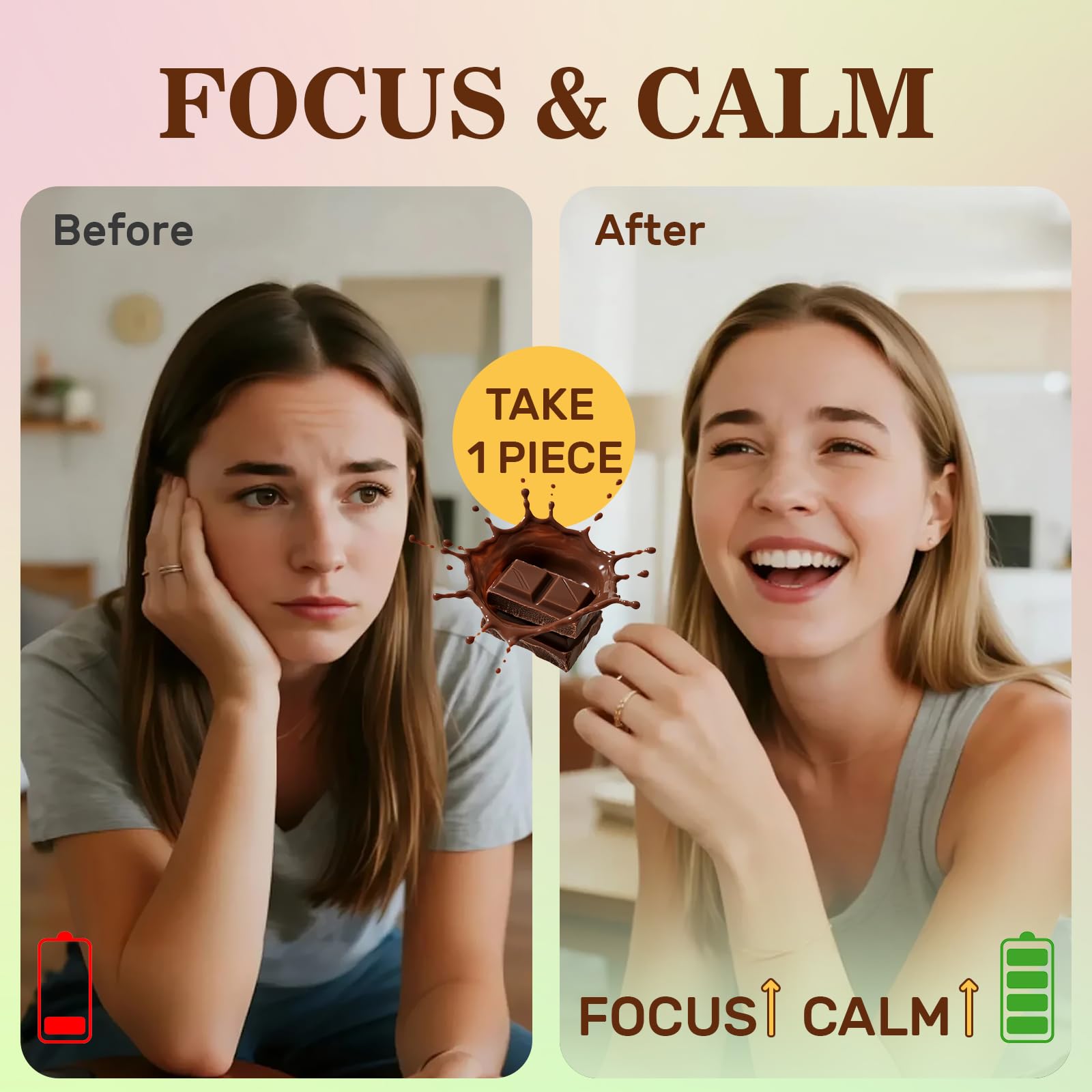 Packaging of functional mushroom chocolate vegan adaptogen