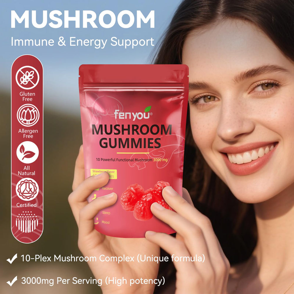 Assorted functional mushrooms: Reishi, Chaga, Turkey Tail, Maitake