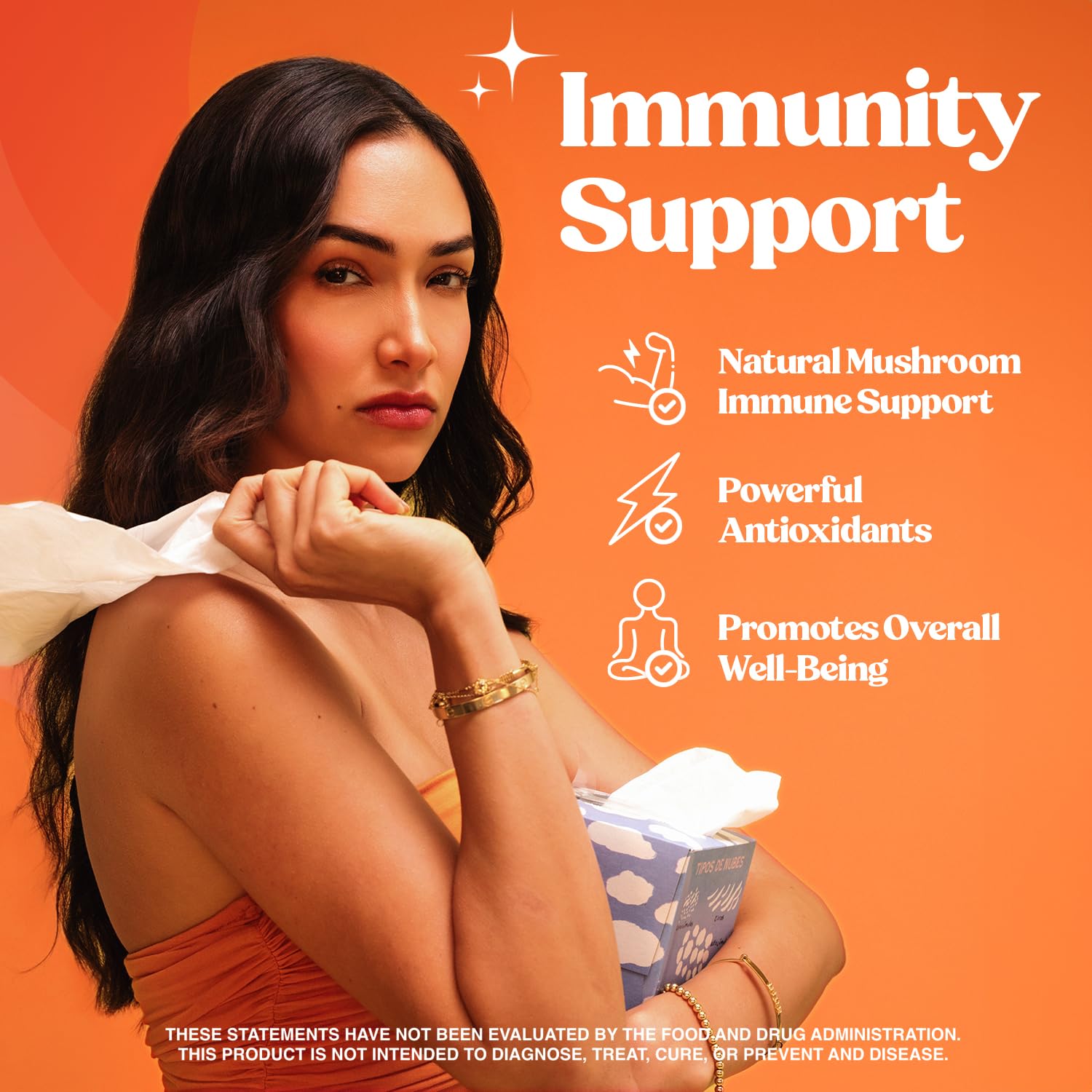 Vitamin C and zinc supplement imagery associated with immune support