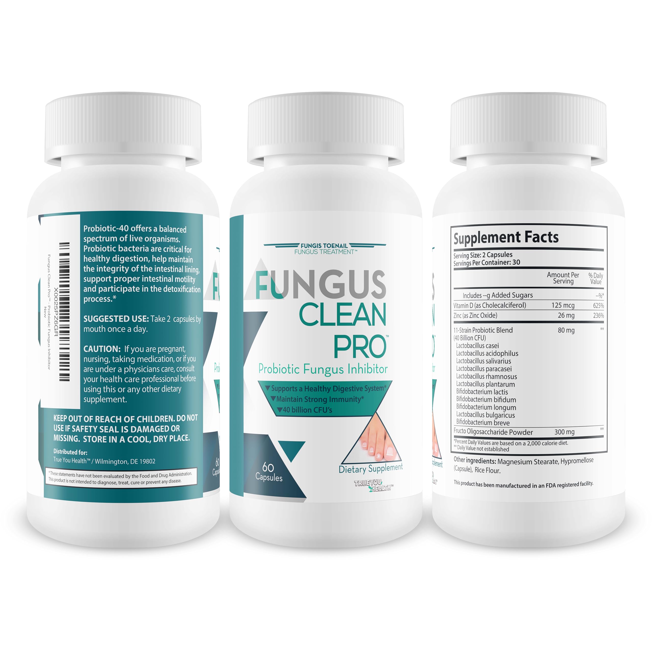 Fungis Fungus Clean Pro probiotic supplement bottle