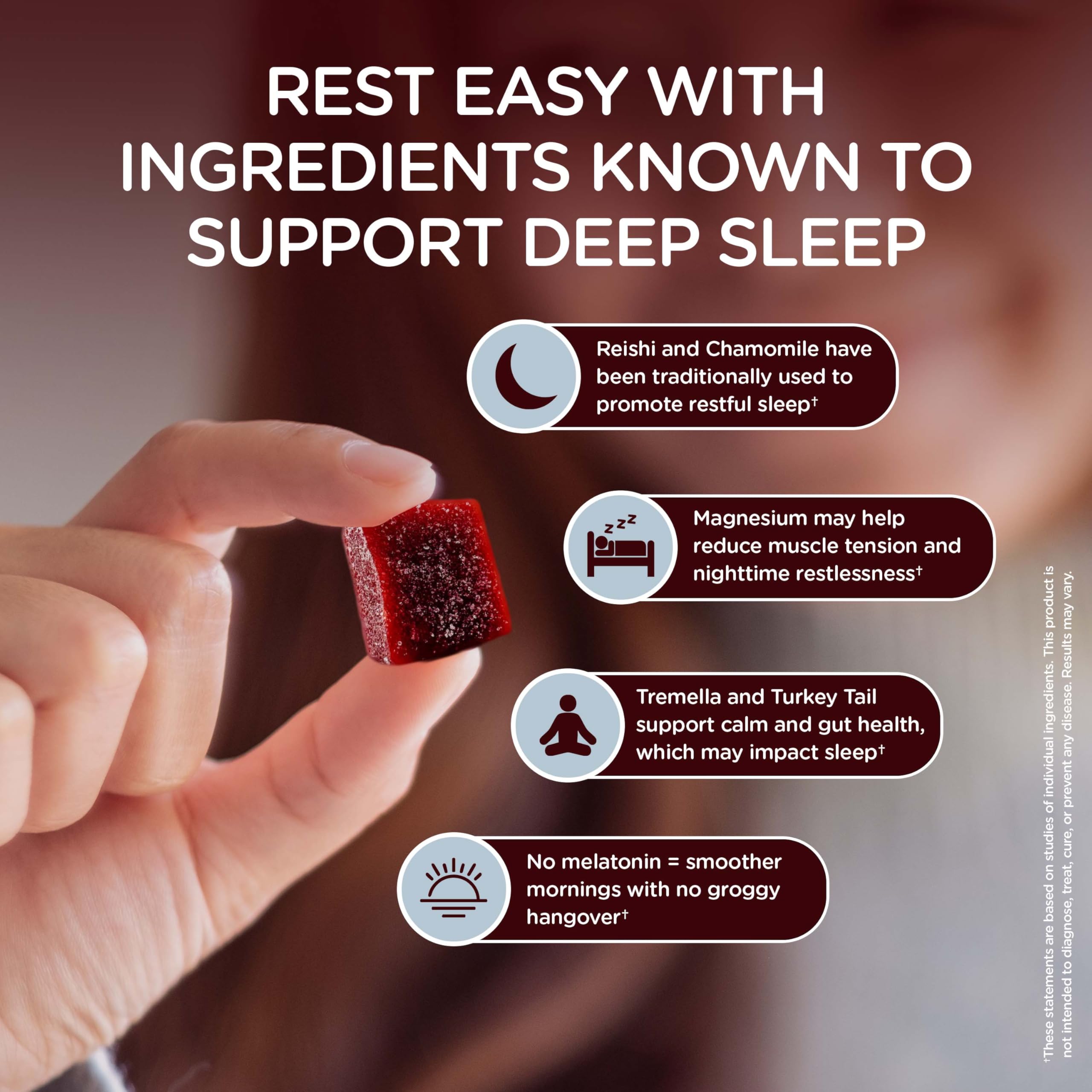 Adults relaxing with Funkti sleep gummies on nightstand