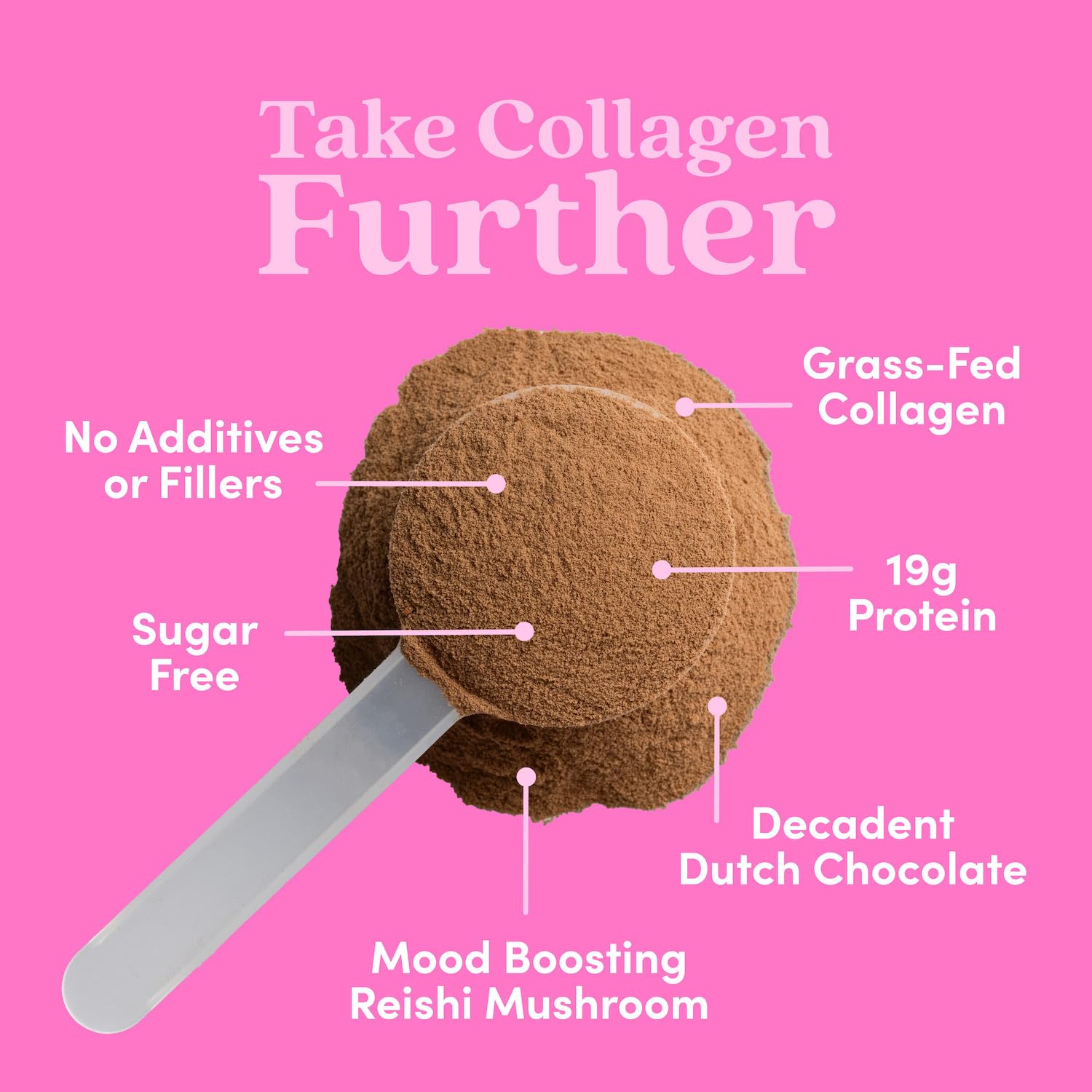Back of Packaging for Further Food Chocolate Collagen Powder