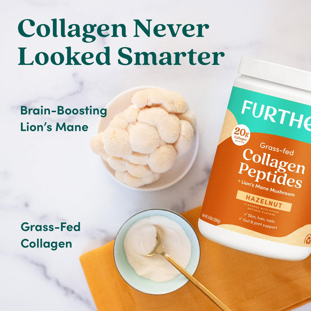 Collagen peptides with Lion's Mane for brain health