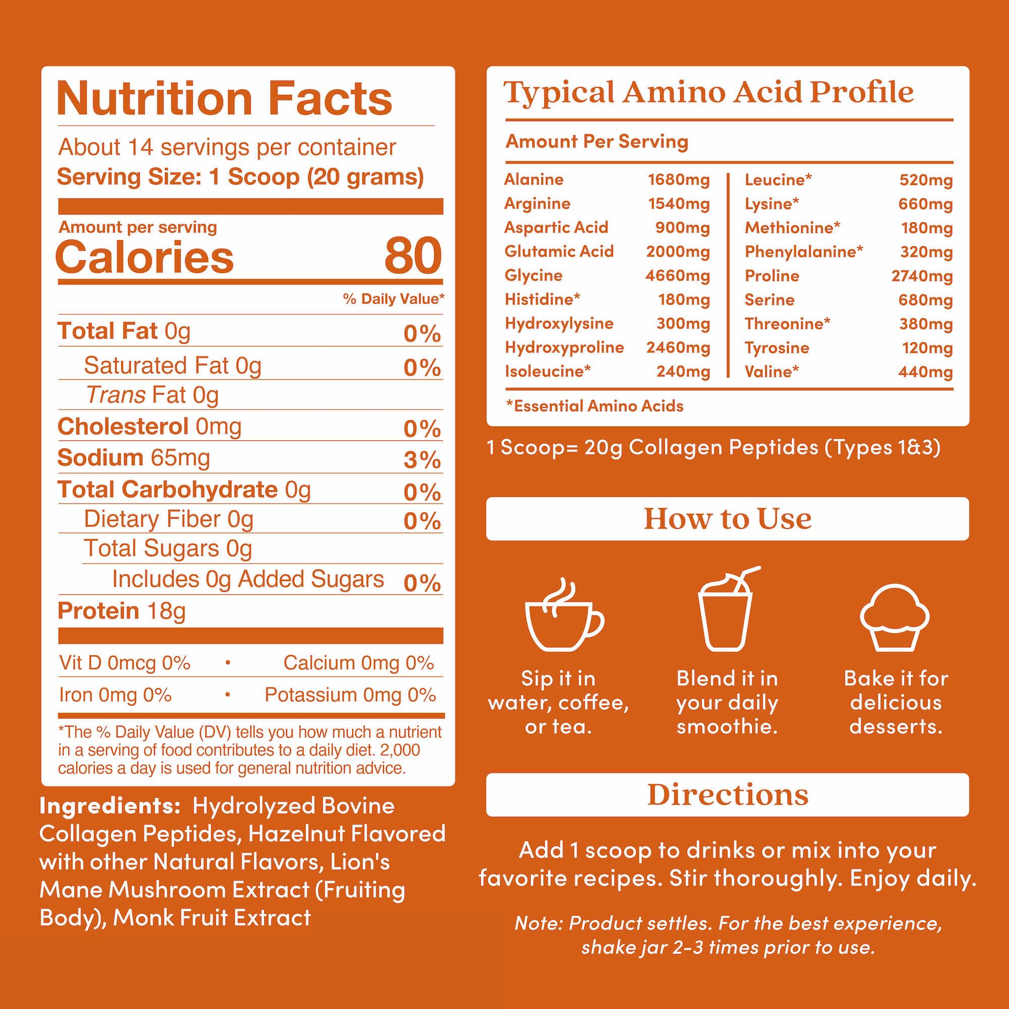 Packaging for Further Food Hazelnut Collagen Powder