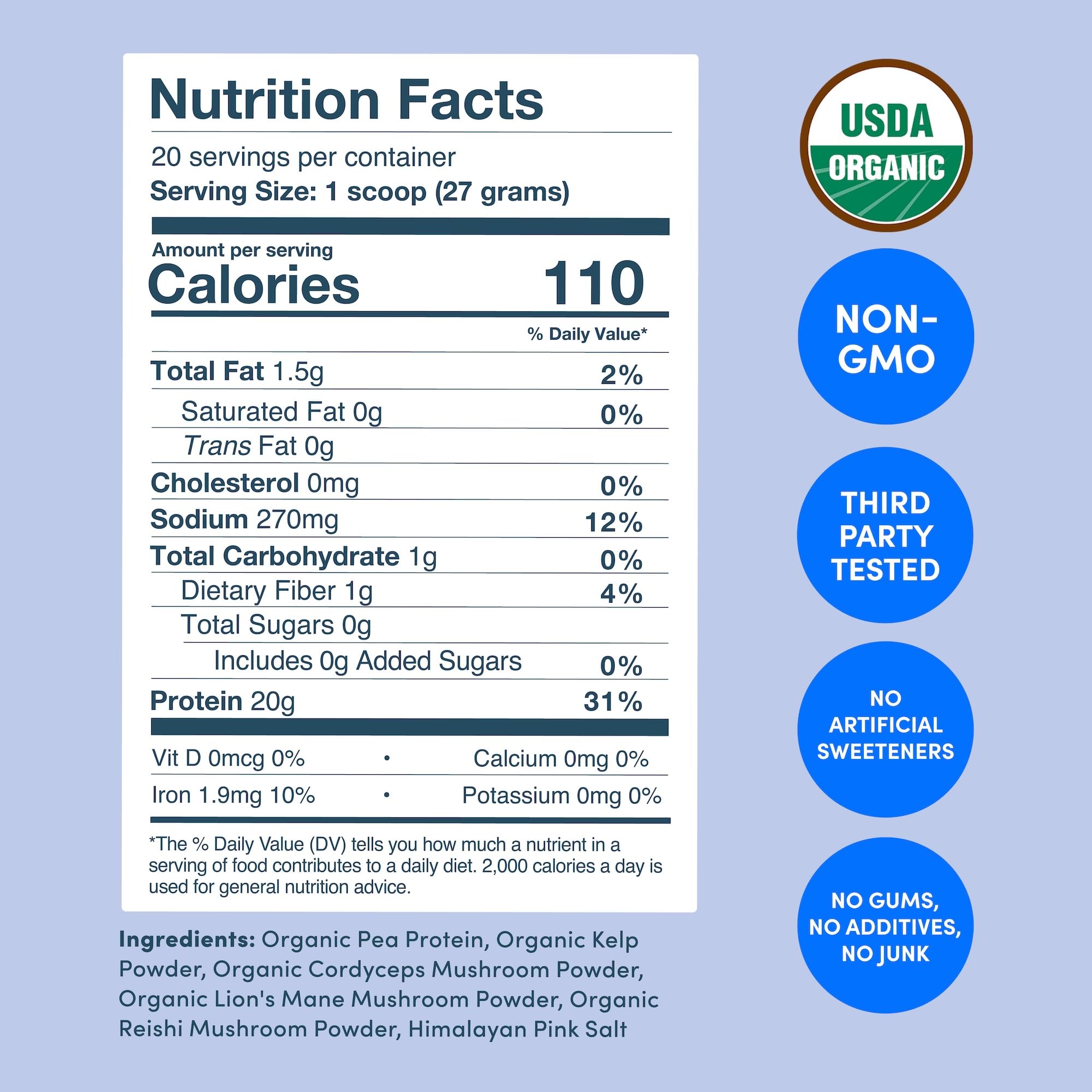 Further Food organic vegan protein powder jar for dairy-free nutrition