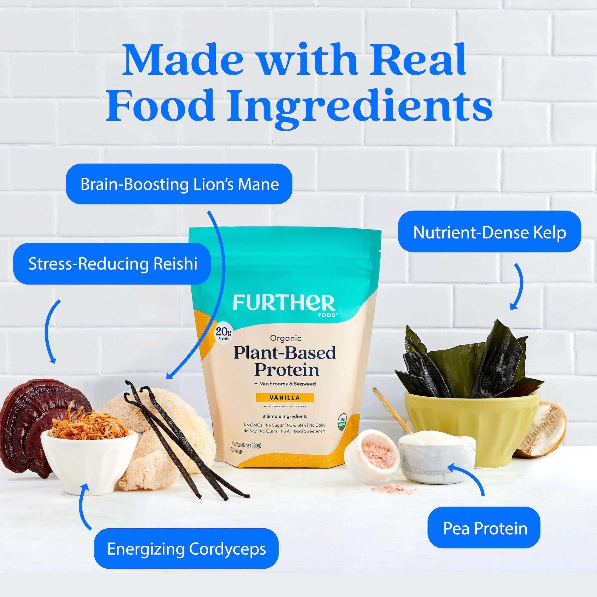 Creamy vanilla shake texture from Further Food protein powder