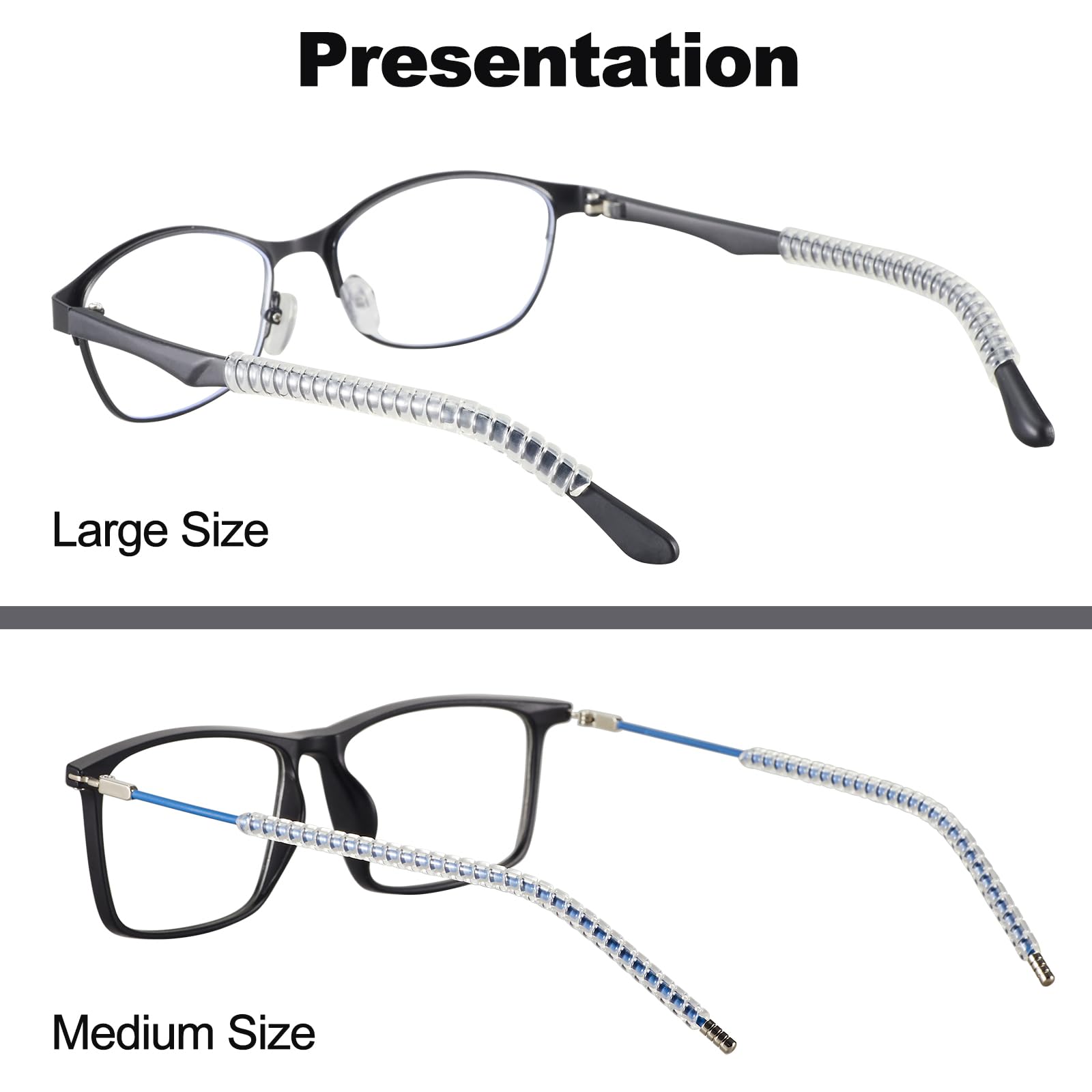 M size ear grip for glasses with 4mm arms