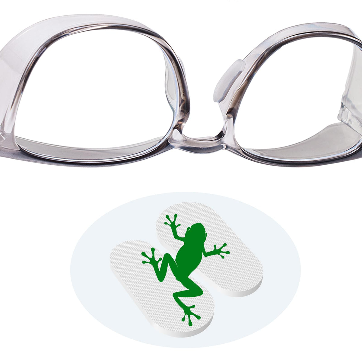 Fusanwin eyeglass nose pads set: 5 pairs, clear, 1.5mm thick