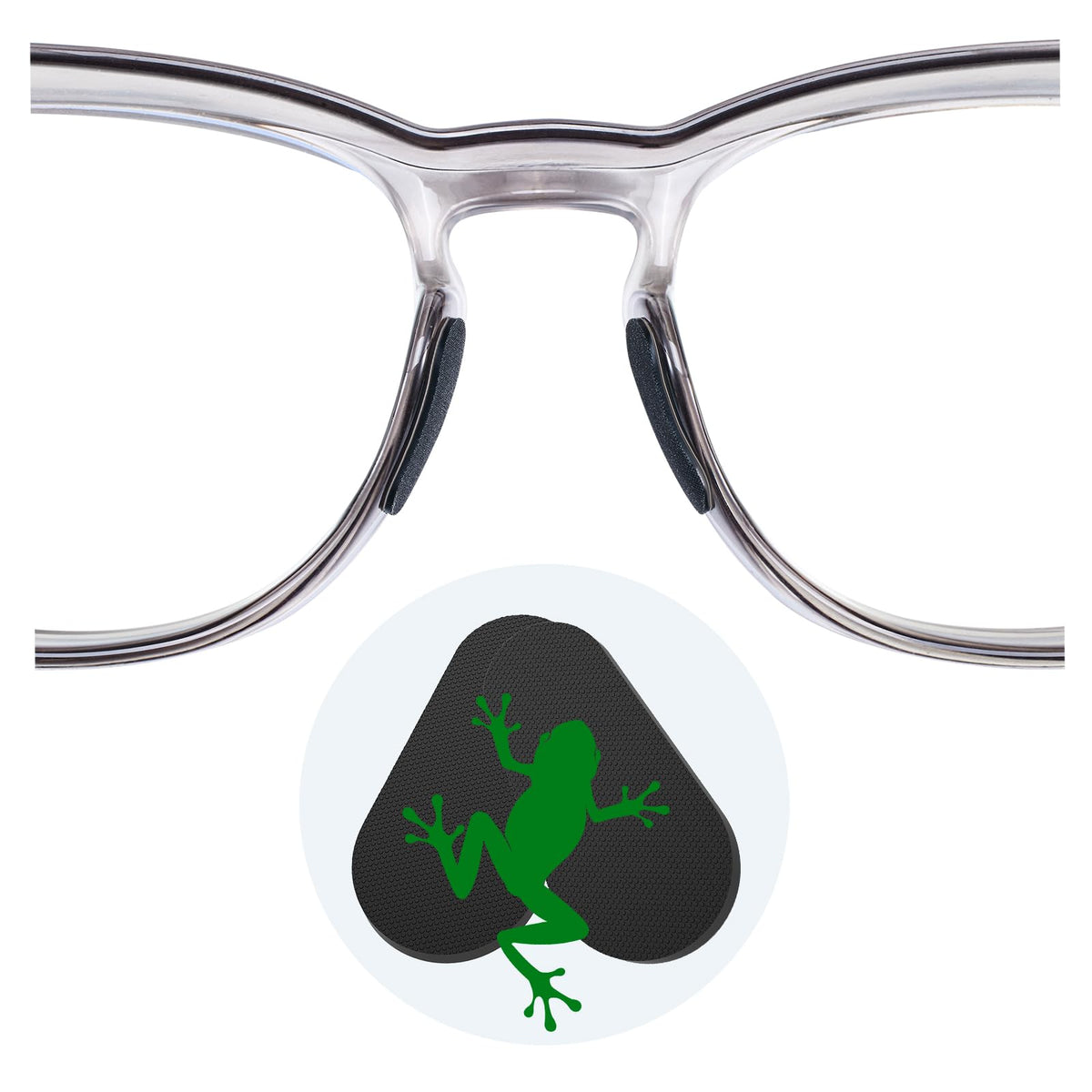 Close-up of Fusanwin nose pads showing frog-foot microfibers