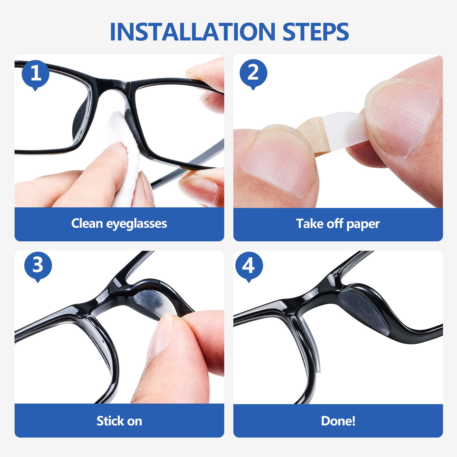 Packaging options: 5 Pairs or 10 Pairs of nose pads