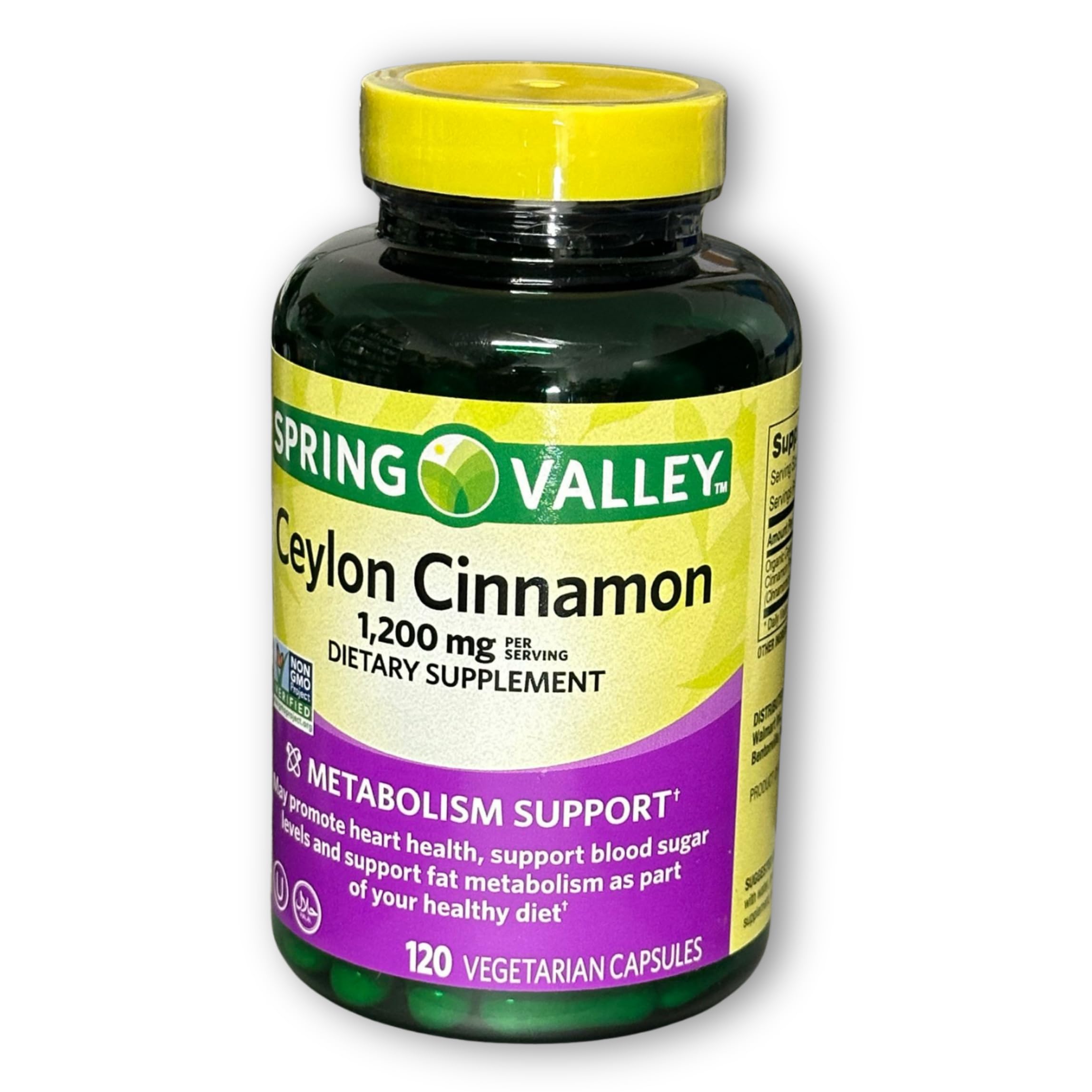 Two Cinnamon supplement bottles to emphasize pack of 2