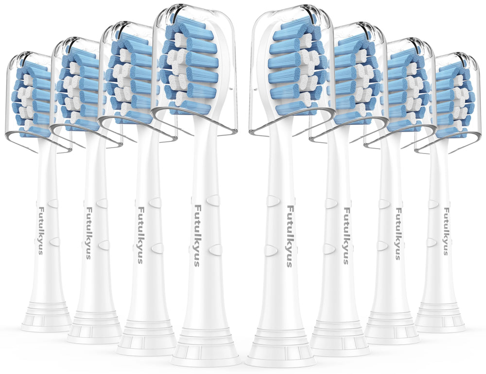 FutulkyUs Sensitive replacement toothbrush heads 8-pack white - image 1