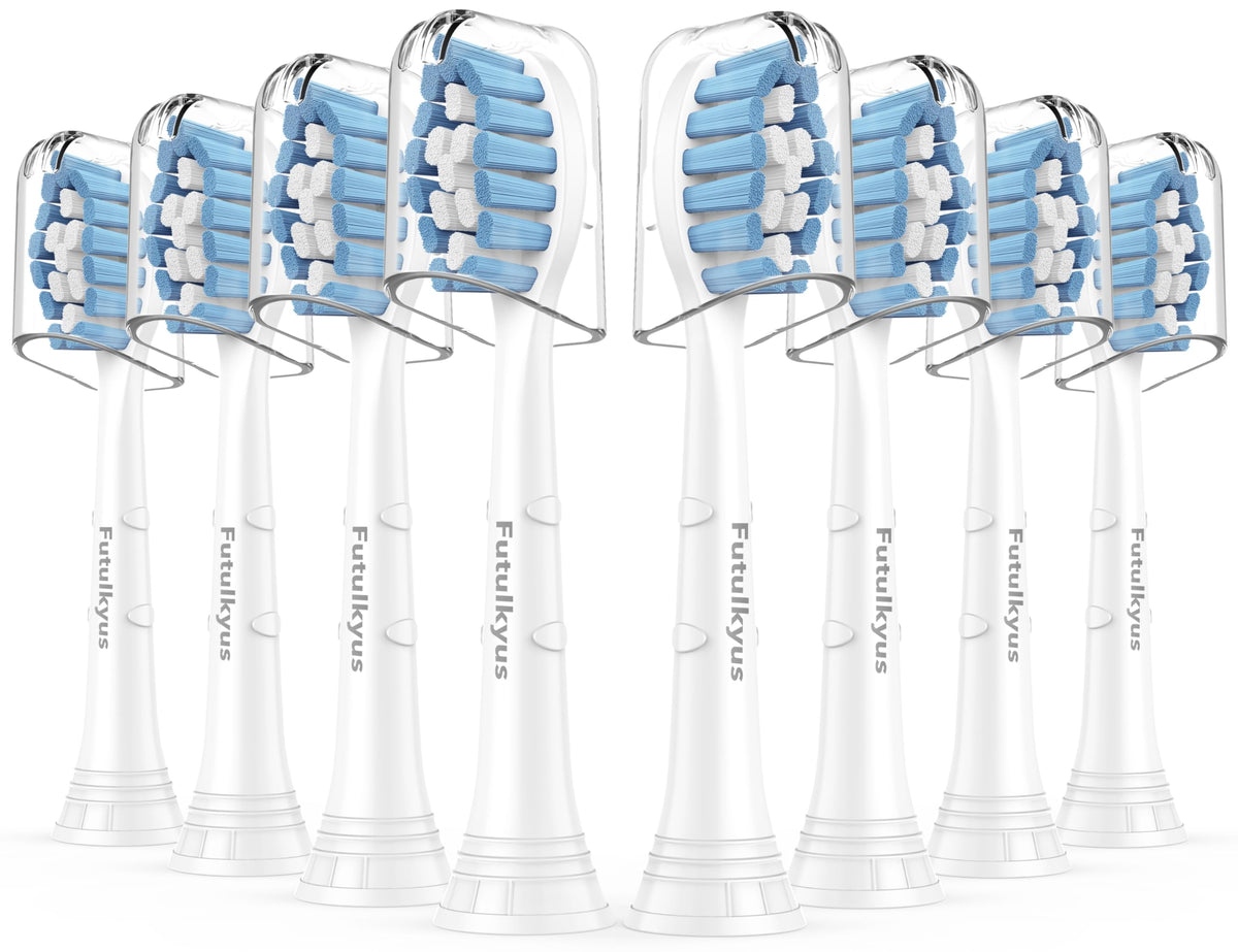 FutulkyUs Sensitive replacement toothbrush heads 8-pack white - image 1