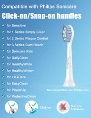 Eight white FutulkyUs sensitive replacement toothbrush heads - image 2