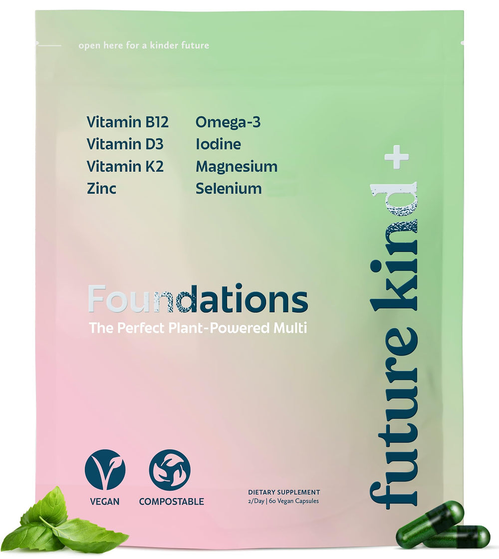Hero image of Future Kind Carrageenan-Free Foundations multivitamin 60-count bottle (vegan)