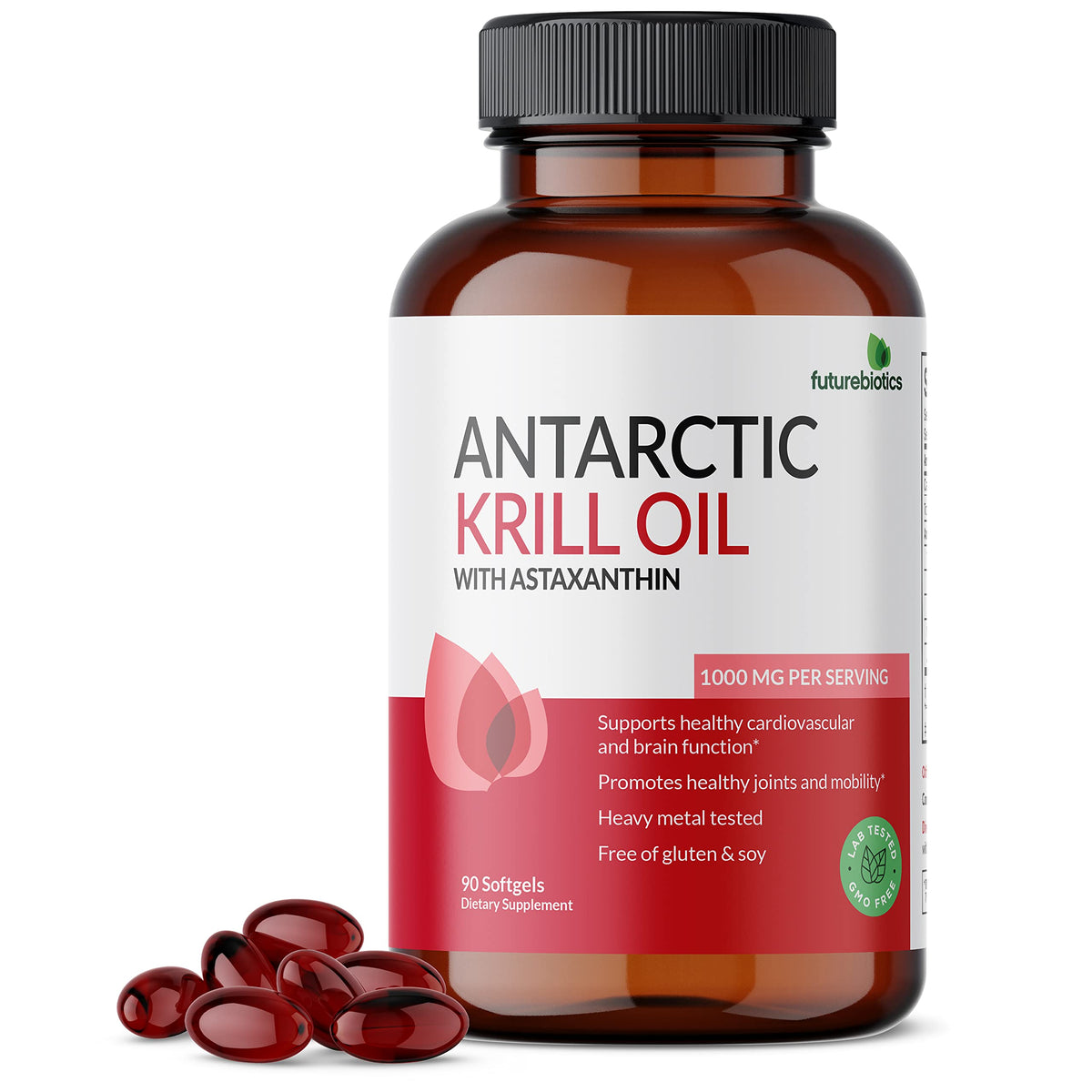 Futurebiotics Antarctic Krill Oil 1000mg bottle on white background