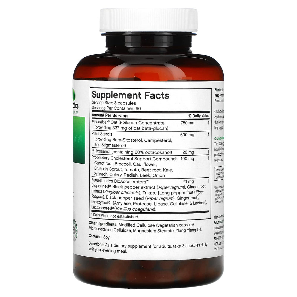 CholesterolBalance capsules displayed, showing vegetarian capsule form