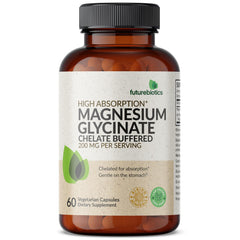 Futurebiotics Magnesium Glycinate 200 mg bottle with 60 vegetarian capsules